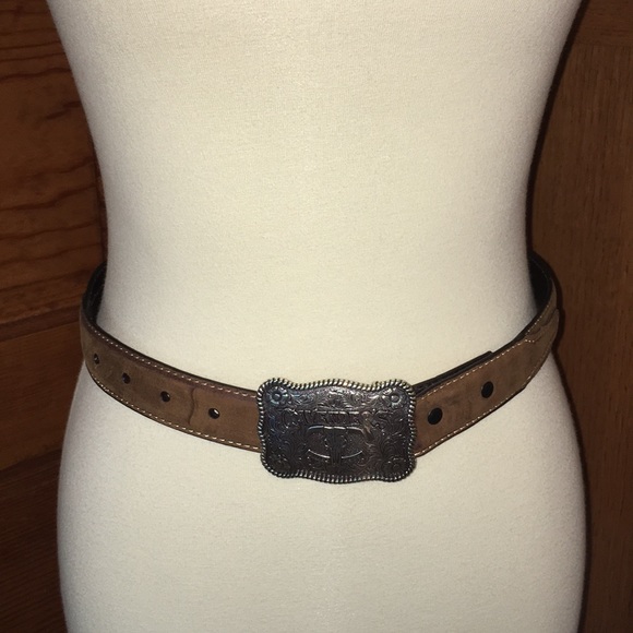 Cavender’s Leather Belt and Buckle - Picture 4 of 7